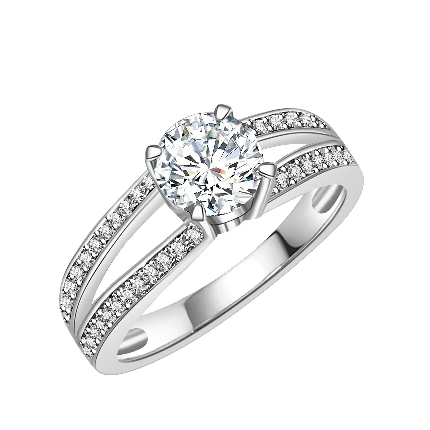 Diamond Test Passed GRA Certified Moissanite 925 Sterling Silver Wedding Engagement Ring for Women Destiny Jewwllery