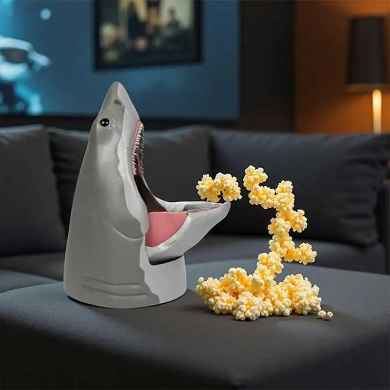Personalised Shark Head Innovative Manufacturer Design Toy Printed Large Movie Reusable Customized Plastic Popcorn Bucket