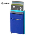 TILONSTAR TVC403 Factory Hot Sales Business Card Case Metal Aluminum Wallet RFID Blocking Pop up Credit Card Holder