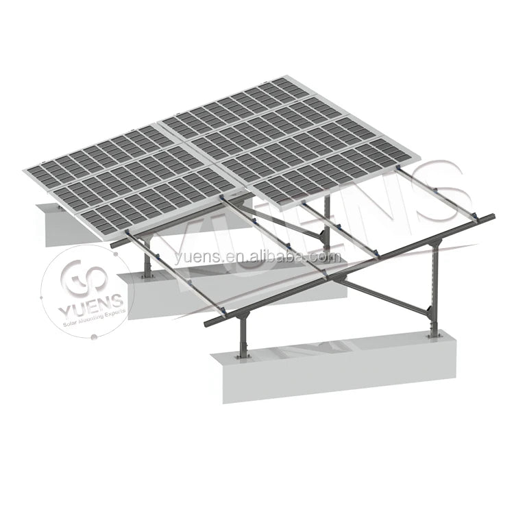 Yuens Top Sale Solar Pv Panel Ground Mounting Bracket  Frames Rail Mount Kits System for Solar Panel