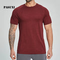 PASUXI Breathable Seamless Men's Gym T-Shirt Skin-Friendly Quick Dry Short Sleeve Top for Yoga Hiking Outdoor Training MegaBDM