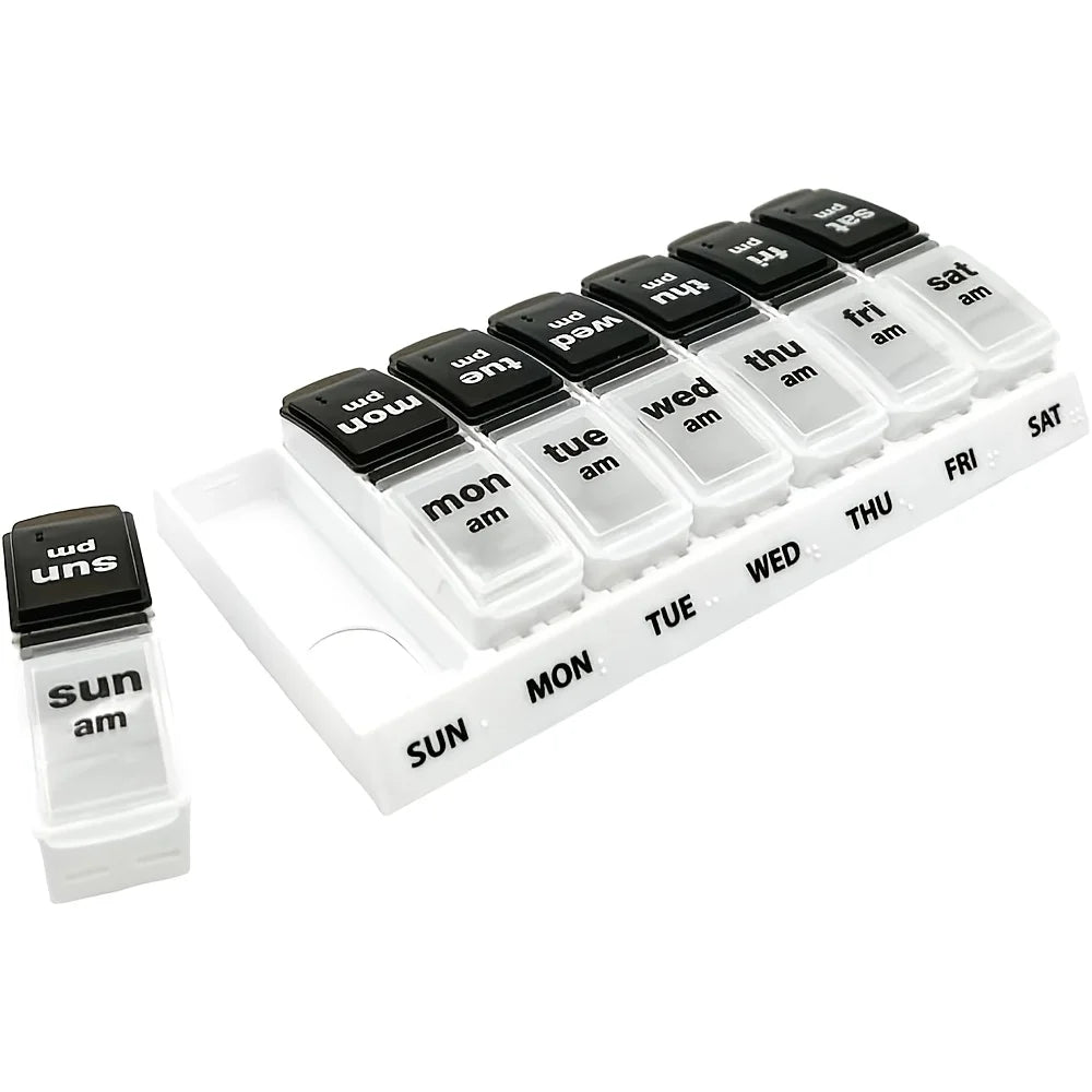 7 Days Weekly Tablet Pill Medicine Box Holder Storage Organizer Container Case Pill Box MegaBDM