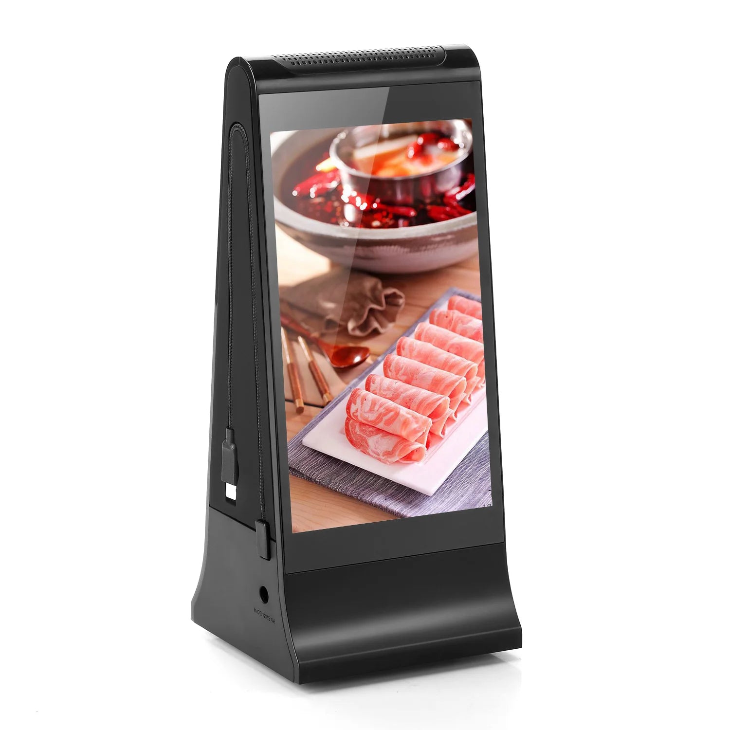 Table Top Menu Board for Restaurants Slim Double Sided Advertising Digital Signage  Battery Power Bank Portable Phone Charger
