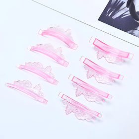 Libeauty Korean Lash Lift Pads with Pagoda Shape Soft Lash Lift Shield with Lines 4 Sizes Glueless Silicone Lash Lift Rods