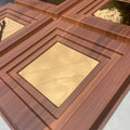 New Design Mirror  Pvc Wooden 3d Wall Panel Customizable Walls Ceiling Decoration Waterproof Fireproof and Moisture-proof