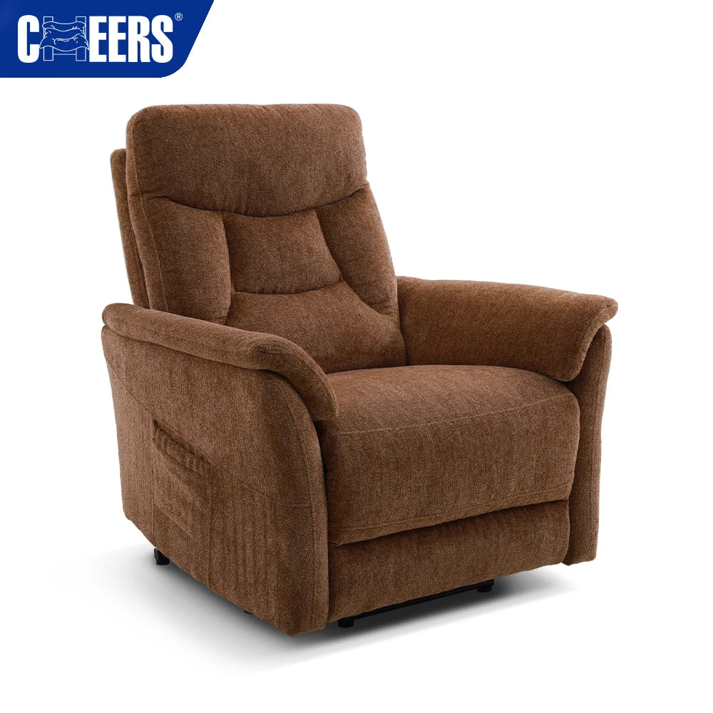 MANWAH CHEERS Modern Electric Power Lift up Extendable Recliner Chair for Elderly Home Living Room Single Sofa