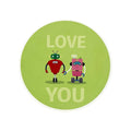 Classic Ceramic Green Custom Round Coasters for Drinks 110mm Diameter 7mm Thick Made in Taiwan-Engagement Present