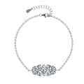 Cushion Cut Moissanite Diamond 925 Sterling Silver Leaf Bracelet Jewelry Anniversary Gift for Women Wife Destiny Jewellery
