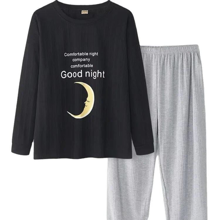 Women's Luxury Vintage Elegant Casual 100% Cotton Pyjama Sleepwear Elastic Waist Soft Printed Pattern Knitted Front Summer