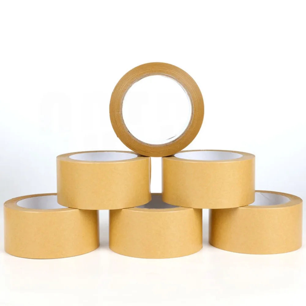 Custom Printed Self-Adhesive Kraft Paper Tape Logo Printing Packing Tape for Sealing for Custom Logo Sealings