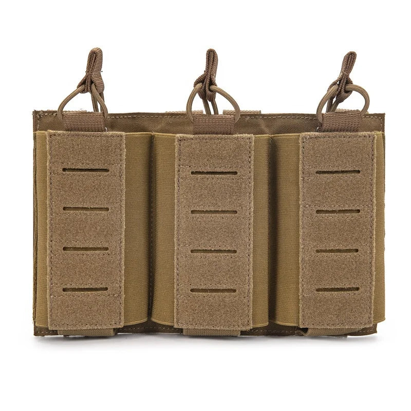 Hot Selling Quality Tactical Gears Equipment MOLLE Accessories Utility Tactical Vest Triple Magazine Mag MOLLE Pouches Bags