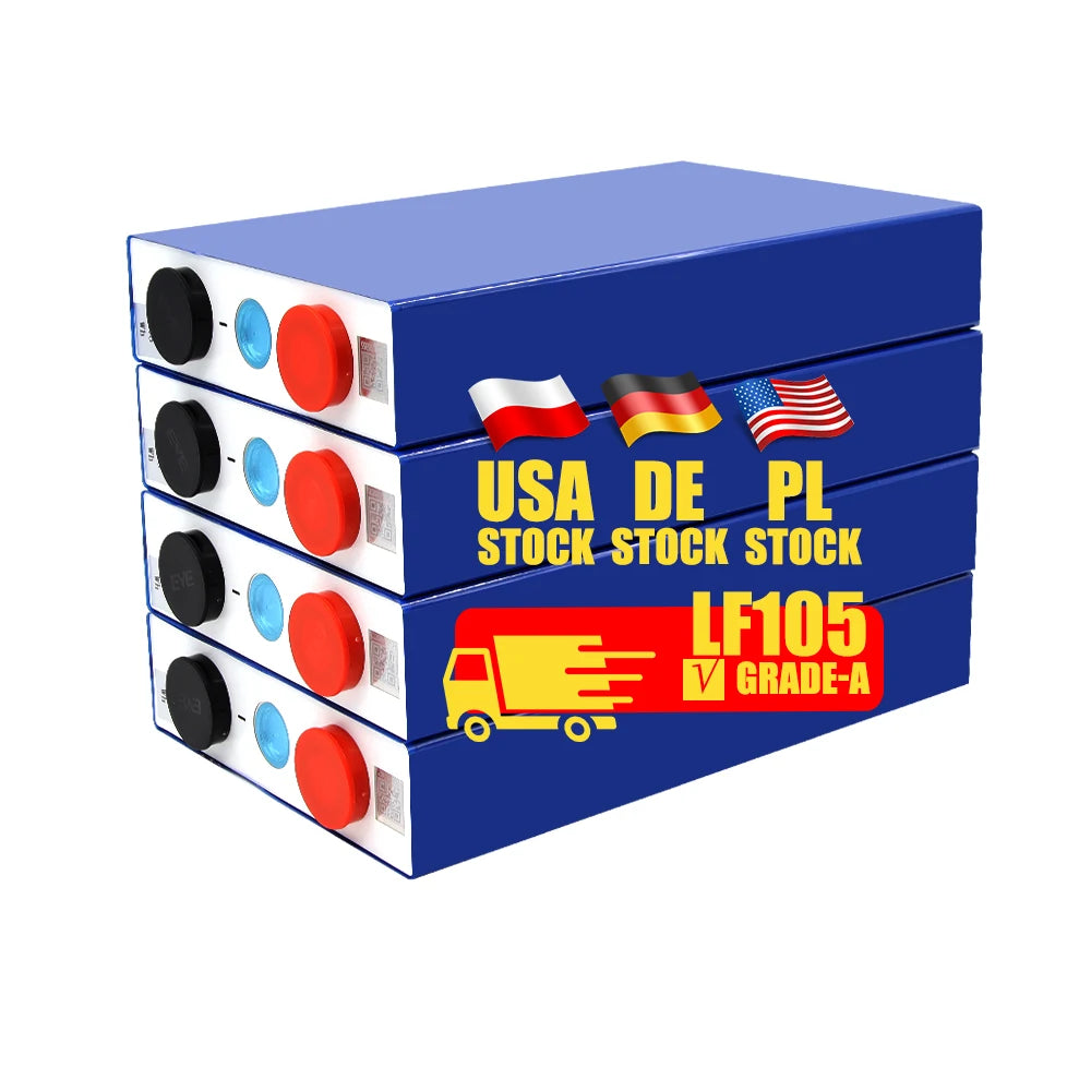 New Grade a Lithium Battery Cells Powertrialysis Ev 3.2v Lifepo4 100ah 102ah 105ah Lifepo4 Lithium Ion Batteries