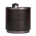 Bedroom Furniture Cylinder Design Italian Style Luxury Ash Wood Bed Side Table