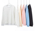 Bangladesh CN Factory Price Custom Logo Embroidery 350G Heavyweight Cotton Blend Crew Neck Oversized Solid Color Sweatshirt MegaBDM