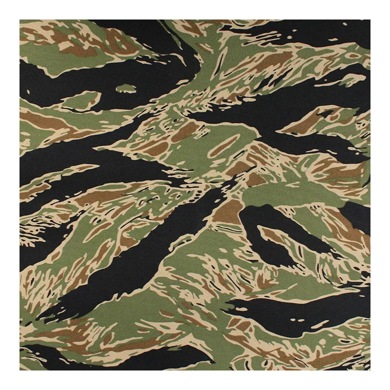 Tiger Stripe Black Camouflage 500D+500D Both Sides Laminated Nylon Cordura Squadron Fabric Tactical Vest Laser Cut Molle System