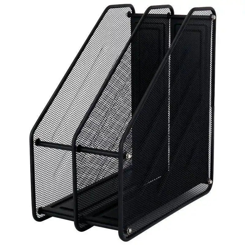 Metal Mesh 2 Tiers Magazine Holder Document File Organizer for Office School Supplies Cute Desk Organizer Hot Desk Organizer