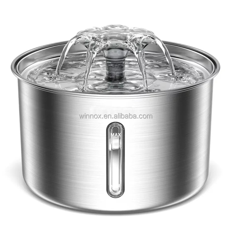 Wholesale Pets Dog Water Fountain Stainless Steel Pet Automatic Water Dispenser Charge for Cats Dogs Rabbit Fountain Circulating MegaBDM