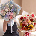 Romantic Bouquet Oil Painting on Waterproof Double-Sided Printed Wrapping Paper Virgin Resin Coated Compatible Screen Printing MegaBDM