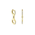 LOZRUNVE Unique Design New 925 Sterling Silver 18k Gold Plated Handcuff Drop Earring