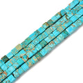 Wholesale 6mm Blue Sea Sediment Imperial Jasper Square Cube Stone Beads for Jewelry Making Bracelets Earrings DIY Craft Supplies MegaBDM