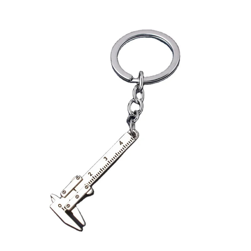 Wrench Keychain Stainless Steel Car Key Ring High-grade Simulation Spanner Key Chain Vernier Caliper Keyring Keyfob Tools