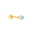 Fine Mini Jewelry  S925 Silver Turquoise Double Diamond Earrings Gold Plated Stud Earrings for Women