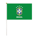 Flag of Brazil Football Team 21*14cm Fast Delivery New Brazil Custom Football Team Hand Banner Mini Hand Held Flag