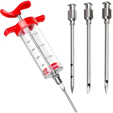 Marinade Injector Needle Flavor Syringe Cooking Meat Poultry Turkey Chicken BBQ