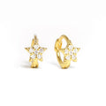 ROXI S925 Sterling Silver Cartilage Earrings Ins Style Mini Five-pointed Star Diamond Earrings