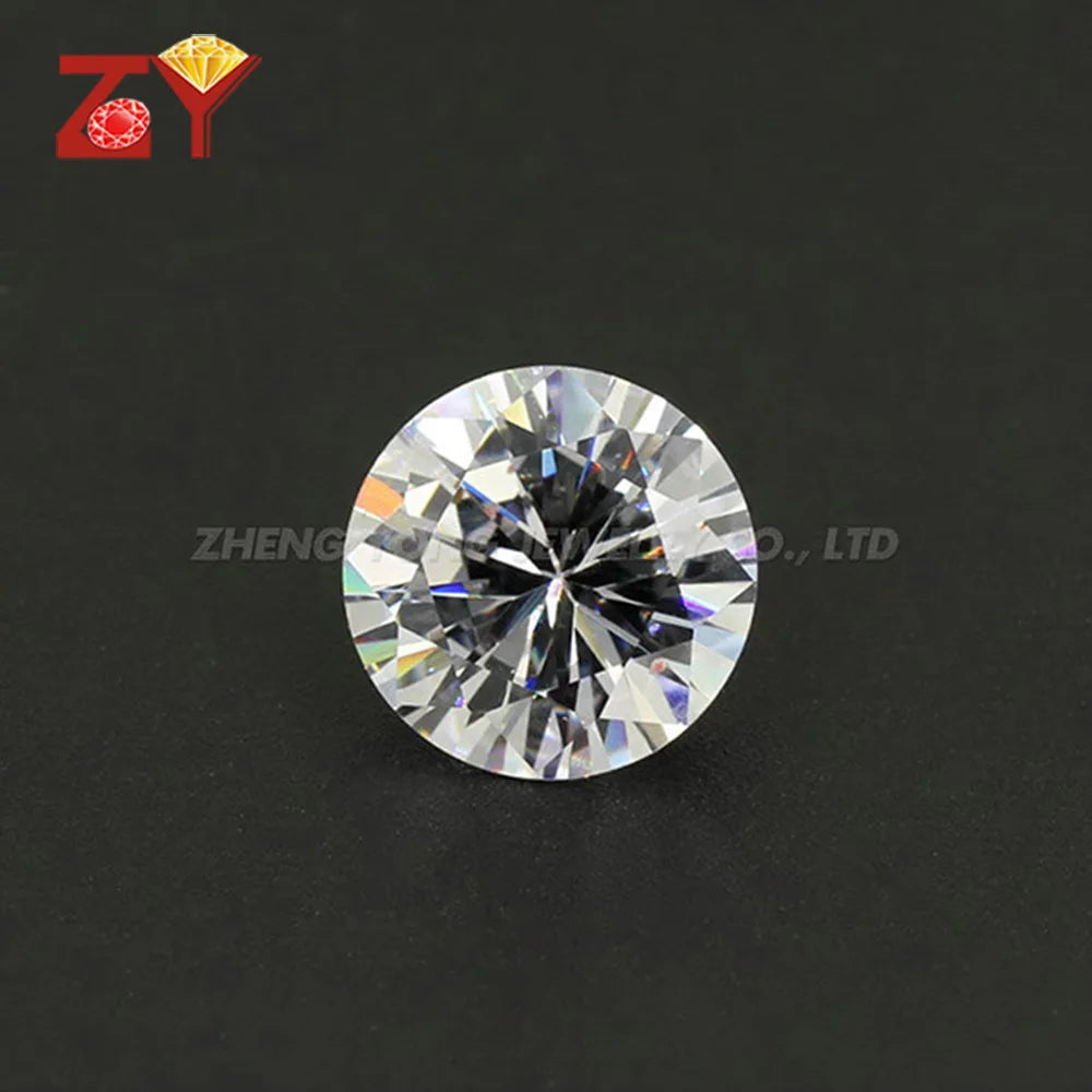 5A Grade CZ Stones/ White Round Cut Cubic Zirconia/ Synthetic CZ Loose Stone