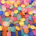 Flat Round Shape Frosted Candy Color Acrylic Beads Mixed Colors 12mm DIY Jewelry
