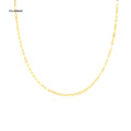 FUAMAY Fashion Woman Simple 3MM Mariner Linked Chain Choker Necklace Jewelry Gold Plated Necklace Sets for Women