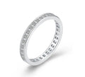 Peishang 925 Sterling Sliver Rhodium Plating Jewelry Diamond Circle  Ring for Women or Men rings jewelry women