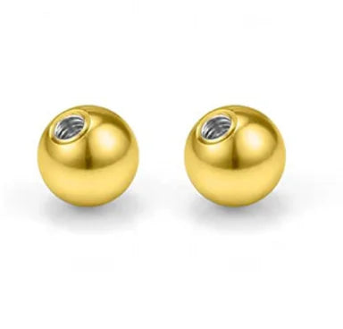 ROXI S925 Sterling Silver 18k Gold Plated 3mm Piercing Earring Jewelry Spare Ball