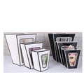 New Wholesale Gift Bag Tote Bag Flower Trapezoidal Open Window Transparent Paper Bag