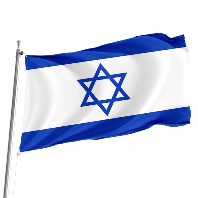 High-quality Screen Printing Double-sided Polyester 3 X 5 FT Outdoor Customized Advertising Flags Decoration Israel Flags