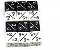 HS 16mm+/- White and Black Luxury 6-Sided Eco-Friendly Durable Acrylic Opaque Dice Cube with Custom Logo for Board Games