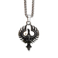 SS8-684P Steel Soldier Hollow Out Stainless Steel Vintage Punk X Flying Eagle Pendant Necklaces
