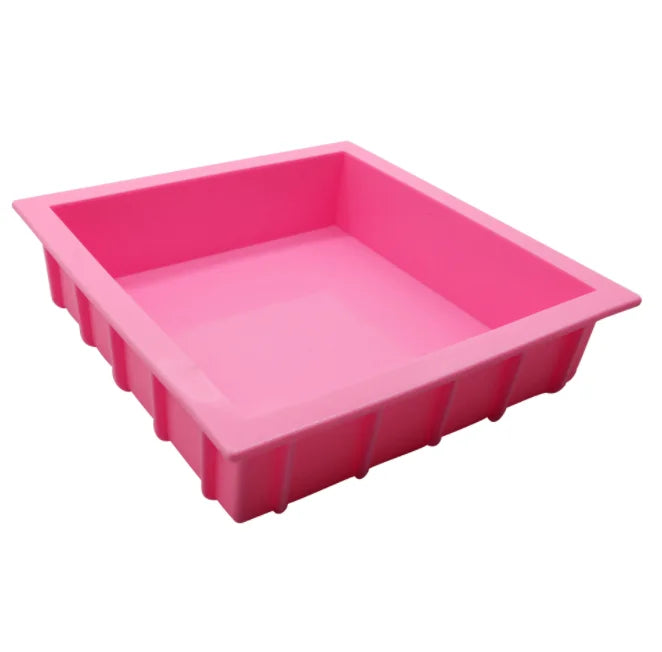 Best Selling Large Square Silicone Cake Molds Thick High-Temperature Resistant Baking Pan Home Use Christmas Design Packaged Bag