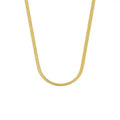 925 Silver Dainty Snake Chain Choker with Gold Plating Long Herringbone Necklace for Gift Occasions