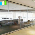 Modern Frameless Office Folding Tempered Glass Partition Walls System Mobile Operable Features for Multi-Function Supermarket