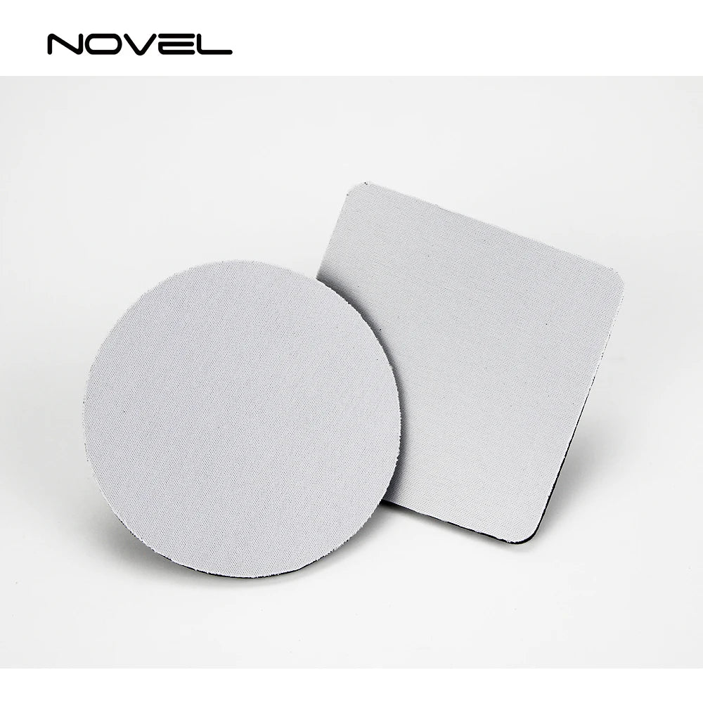 Custom Silicone Soft Mug Coaster Slipping-proof Fabric Rubber Sublimation Coaster