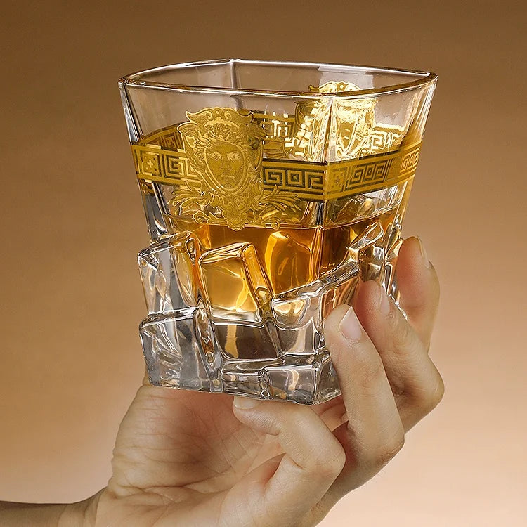 High Quality Crafted Glass Whiskey Shot Glass Set Classic Design 280ml Capacity Luxury Gift Set for Party Use