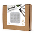 DIY Crafts Grey Non-Slip Cup Coasters Making Kit Concrete Cement Mats & Pads 10x10cm Round