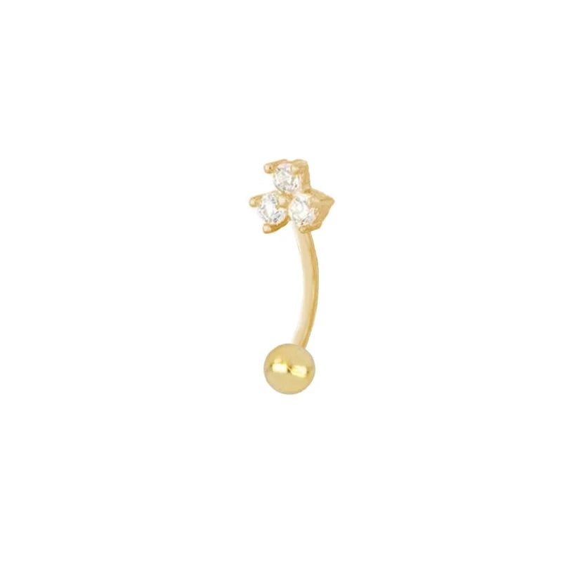 ROXI New Back Hanging Earring Jewelry 925 Sterling Silver 18k Zircon Piercing Stud Earrings