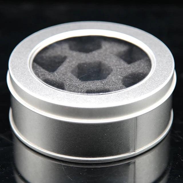 HS Customized Dice Packaging Box Round Dice Dungeon and Dragon Dice Game Metal Storage Box