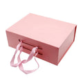 Wholesale Pink Folding Paperboard Wig Box Packaging Printed Logo and Embossed for Cosmetic Apparel Gifts and Photo Frame Use