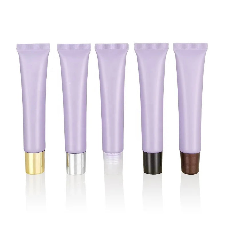 20ml 20g Squeeze Lip Gloss Tubes Frosted Purple Lip Balm Container Empty Soft Plastic Lipgloss Squeeze Tubes