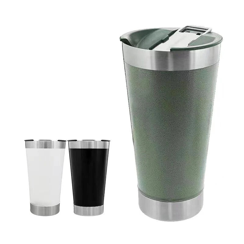 Popular Design Stainless Steel Vacuum Insulated Tumbler Double Wall Keep Cool 16oz Tumbler Cups With Beer Opener