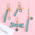 Creative Flower Keychain Lanyard Ribbon Daisy Pendant Key Chain Bag Charms Small Fresh Key Chain Accessories